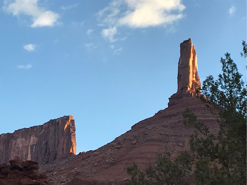 castleton tower in moab utah guided rock climbing