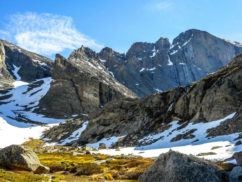 rocky mountain national park long's peak alpine rock climbing