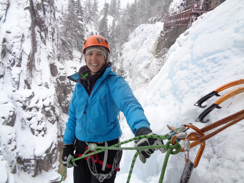 anchor building and ice climbing movement skills ouray ice park