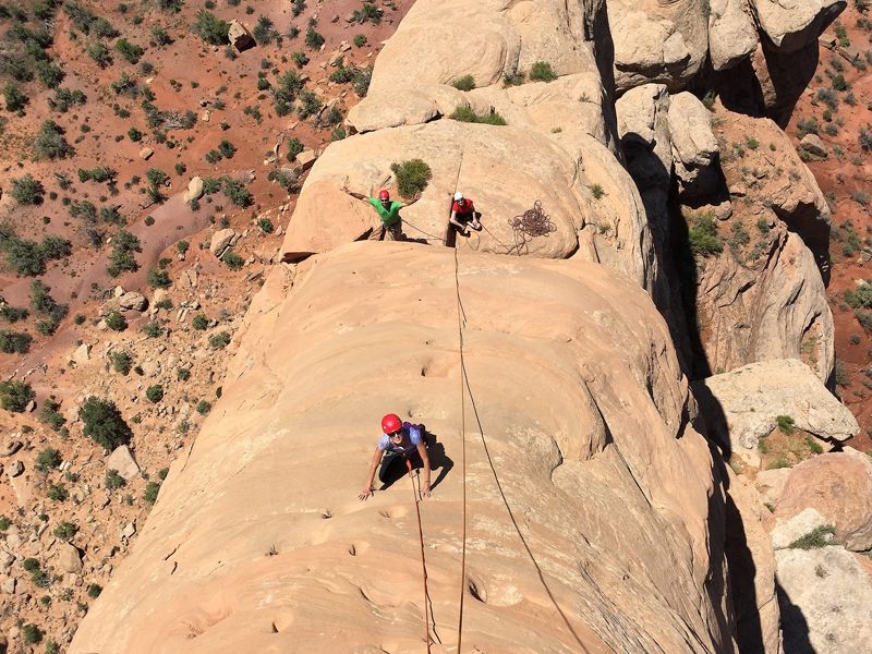 otto's route in colorado national monument rock climbing