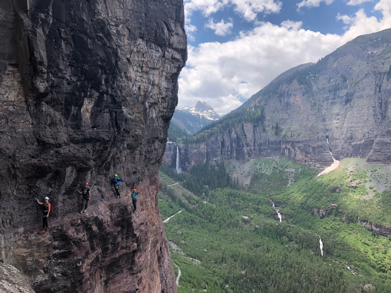 telluride via ferrata and rock climbing