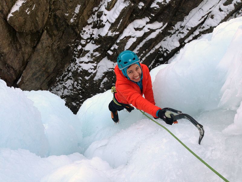 ouray ice park climbing with a professional guide