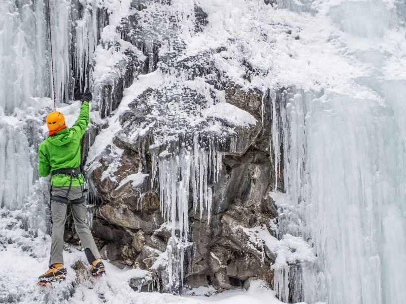 mixed climbing in the ouray ice park