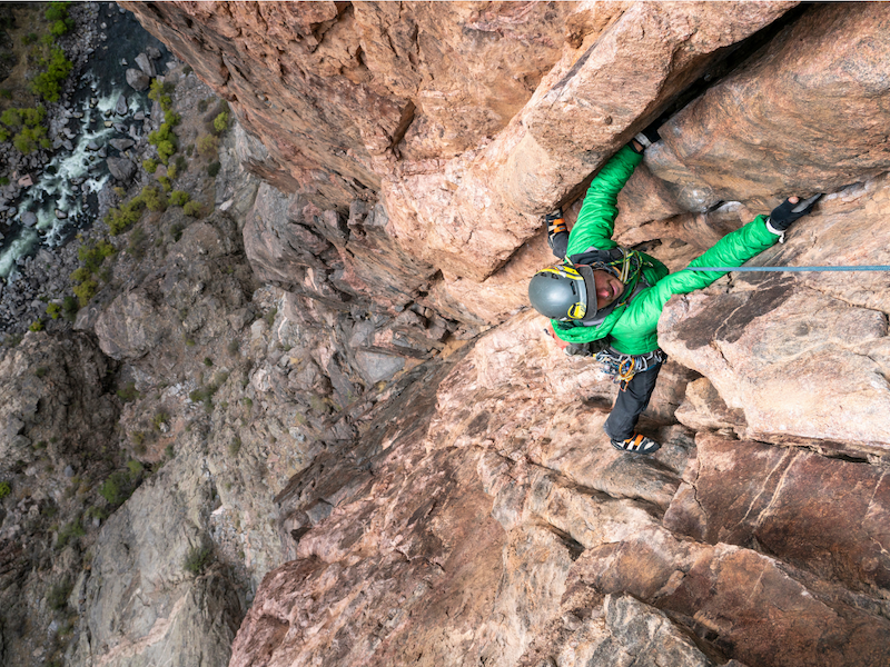 stemming through the crux of the russian arete
