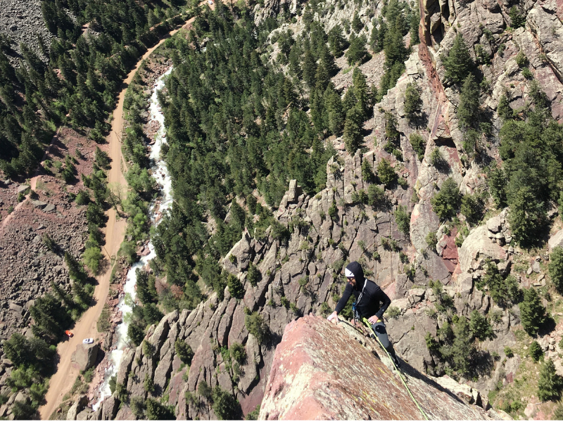yellow spur rock climbing in eldo