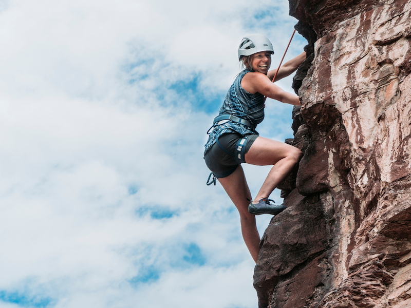 rock climbing at rotary park in ouray colorado