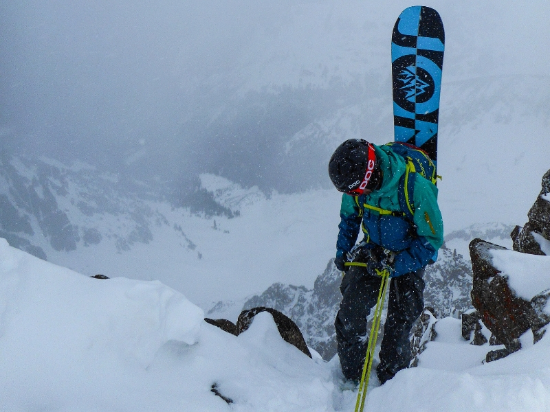 ski mountaineering in colorado's san juan mountains mt sneffels snake couloir
