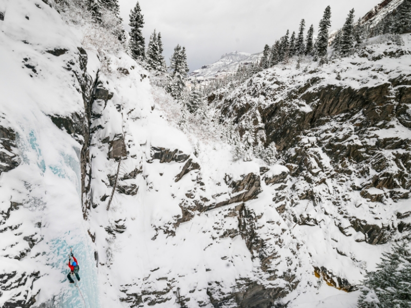 ouray area backcountry ice climbing colorado