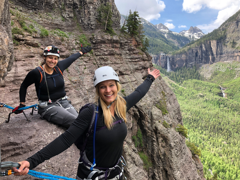 final section of telluride via ferrata bridal veil falls