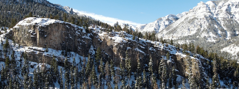 rock climbing in ouray at the overlook wall
