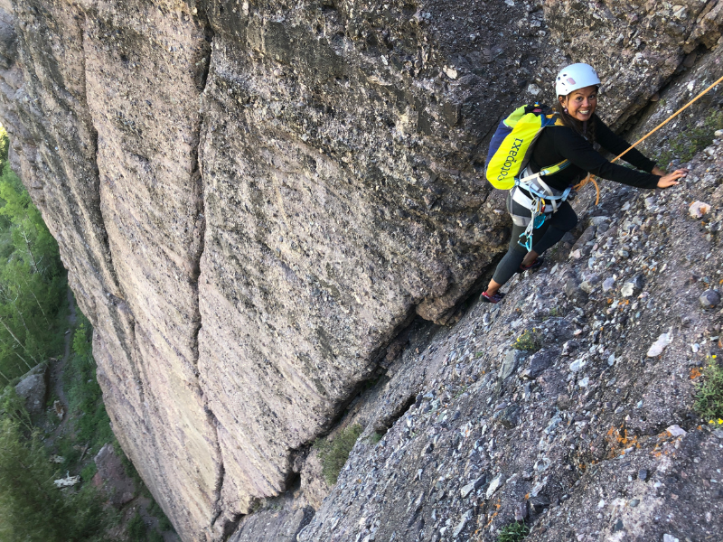 multi-pitch sport climbing moderate grades
